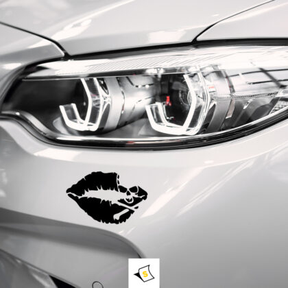 Стикер за кола Skull lips