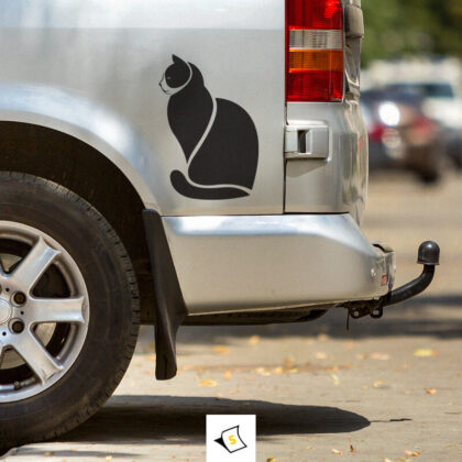 Стикер за кола - Черна котка