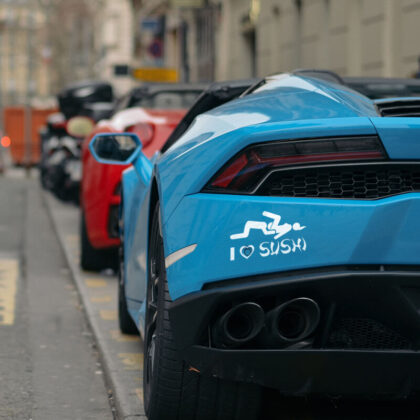 Стикер за кола - I Love Sushi