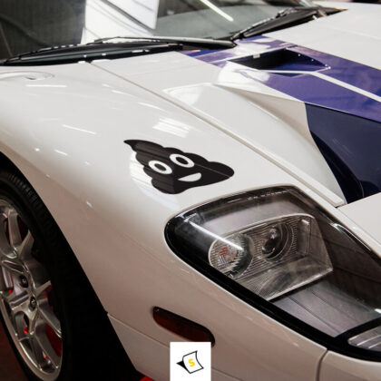 Стикер за кола Усмихнато Лайно