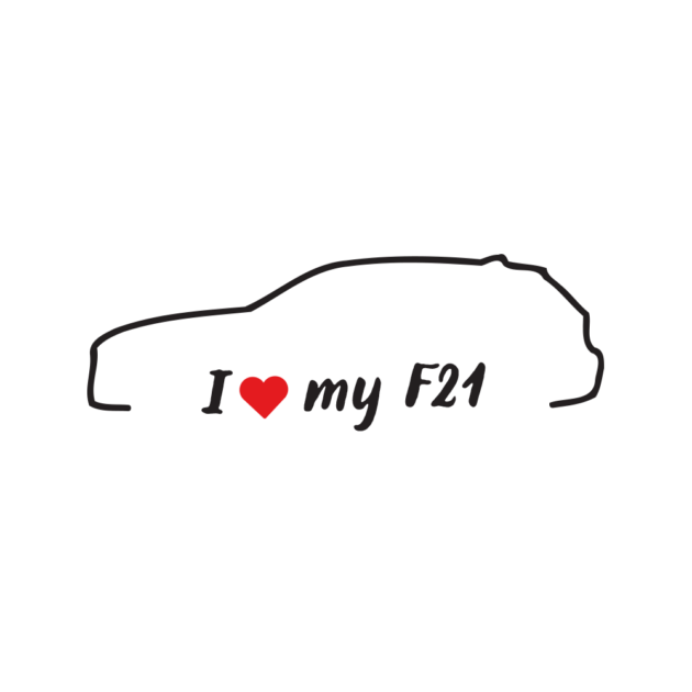 Стикер за кола - I love my BMW F21