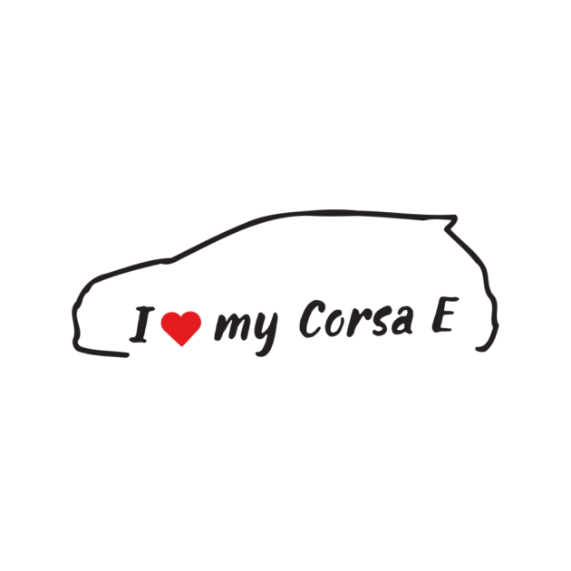 Стикер за кола - I love my Opel Corsa E