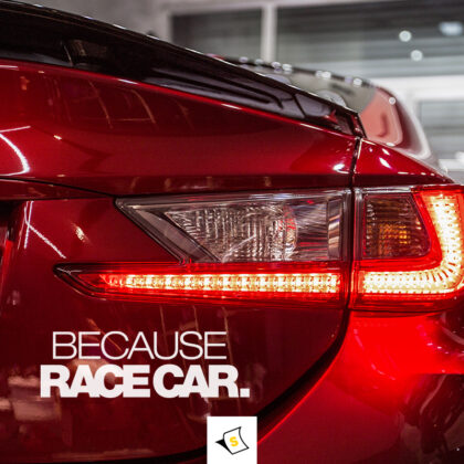 Стикер за кола Because race car.