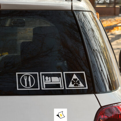 Стикер за кола Eat Sleep Alfa Romeo