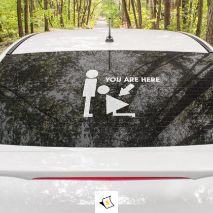 Стикер за кола You are here