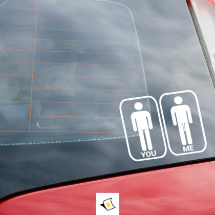 Стикер за кола You - Me