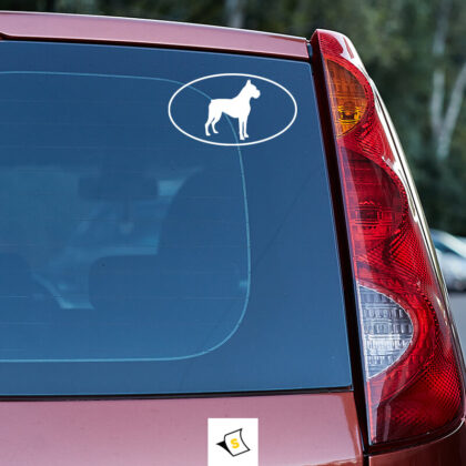Стикер за кола - Куче Боксиор