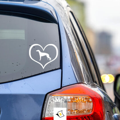 Стикер за кола - Аз Обичам Моята Хрътка!