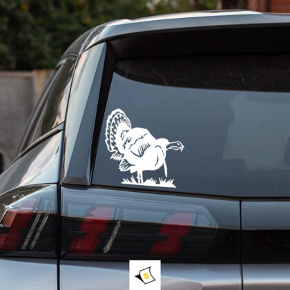 Стикер за кола - Разхождащ се паун