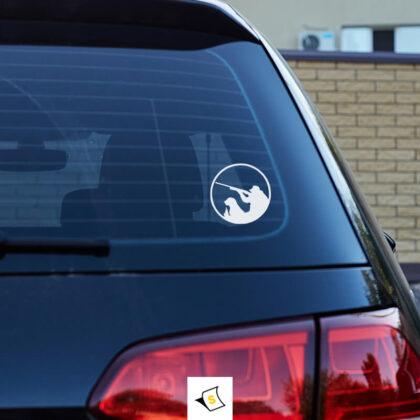 Стикер за кола - Ловец и куче