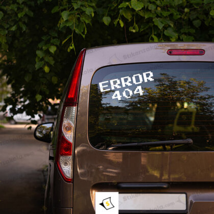 Стикер за кола - Error 404 / Грешка 404