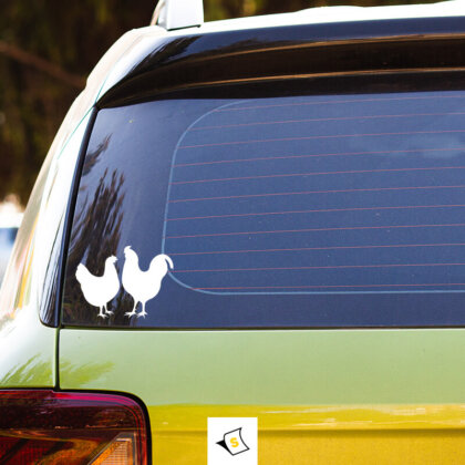 Стикер за кола - Пилета Забавен и сладък дизайн, който придава уникален стил на вашето превозно средство.