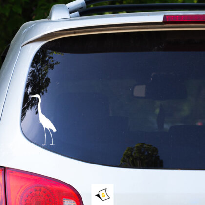 Стикер за кола - Птица Чапла