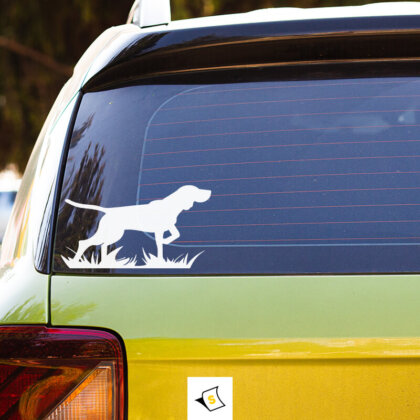 Стикер за кола Разходка на куче Изработен от устойчив винил, този стикер е идеален за любителите на кучета. Лесен за нанасяне, той добавя забавен нюанс и показва вашата страст към четириногите приятели.