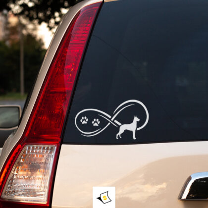 Стикер за кола - Датско Куче Лапичка Стикер за кола с весел и привлекателен дизайн на лапичка на датско куче. Изработен от висококачествени, водоустойчиви материали, този стикер е идеален за любителите на кучета. Лесен за нанасяне, той ще добави уникален и игрив елемент към вашето превозно средство, показвайки обичта ви към четириногите приятели!