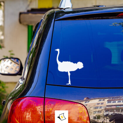 Стикер за кола - Ему Свободен дух на пътя - с птица Ему в сърцето!