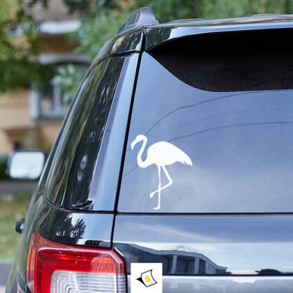 Стикер за кола - Фламинго 4 Стикер за кола с изобразено фламинго - символ на екзотика и семпла красота. Дизайнът придава уникален и свеж вид на автомобила, перфектен за любителите на приключения и ярки цветове. Изработен от устойчиви материали, този стикер е идеален за дълготрайна употреба и ще направи вашето превозно средство неповторимо.