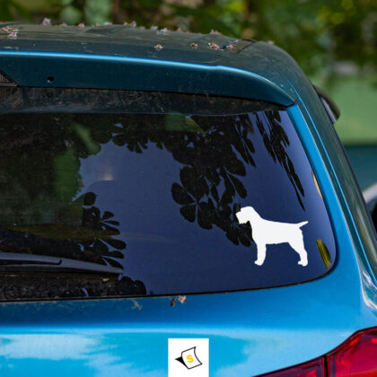 Стикер за кола с куче грифон – забавно и очарователно изображение на порода куче, характерно с дългата си козина и привлекателна физиономия. Идеален за любителите на животни, стикерът придава индивидуалност на вашето превозно средство и показва вашата любов към четириногите приятели.