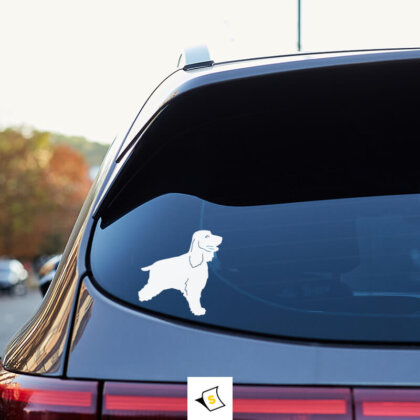 Стикер за кола - Кокер Шпаньол Стикер за кола с изображение на Кокер Шпаньол, идеален за любители на кучета. С ярък и детайлен дизайн, той добавя личен щрих на автомобила, показвайки любовта към тази порода.