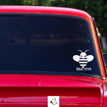 Стикер за кола - Пчелари Стикер за кола с пчеларска тематика - изображение на пчела и слоган 'Подкрепете пчелите!