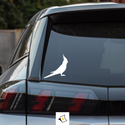 Стикер за кола - Сладък Папагал Стикер за кола с изображение на сладък папагал, който привлича погледите с vivid цветове и весело изражение. Идеален за любителите на екзотични птици и весели акценти на автомобила!