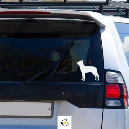 Стикер за кола - Куче Босерон "Стикер за кола с изображение на куче Босерон, символизиращо лоялност и преданост. Идеален за любители на породата, този стикер добавя личен и стилен акцент на вашето превозно средство.