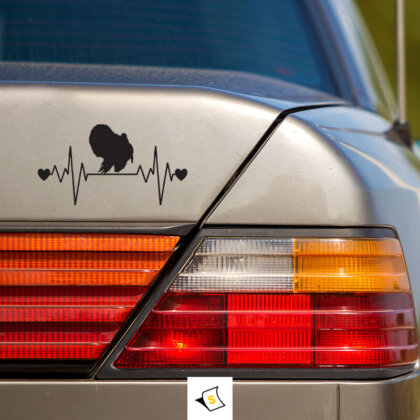 Стикер за кола - Обичам Пуйки!, изразяващ забавен и любящ подход към тези птици.