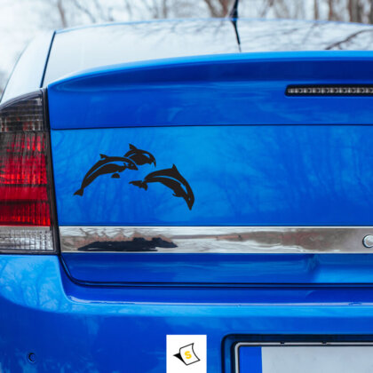 Стикер за кола - Танцуващи Делфини